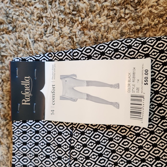 Rafaella Comfort Black and White Bermuda Shorts - Picture 7 of 7